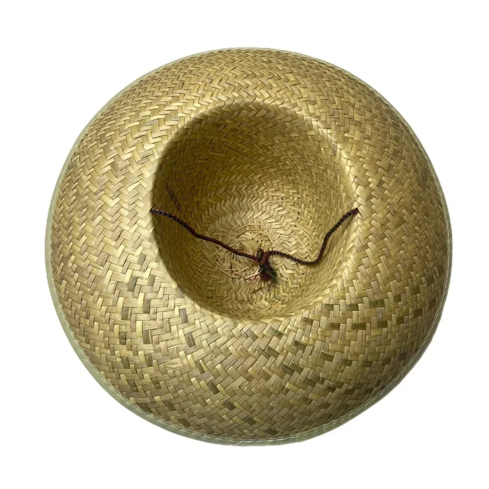 Women's Wide Brim Straw Hat with Adjustable Chin Strap - Picture 4 of 5